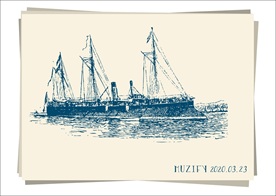 舰船邮轮手绘稿