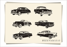 6款入复古老爷车手绘稿1