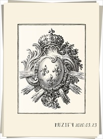 复古百合花徽章设计