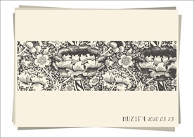 复古花卉底纹素描画