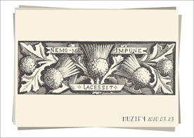 复古花卉花边素描画