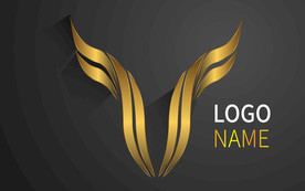 渐变 简约 翅膀 标志
