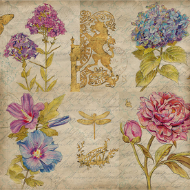 复古田园碎花图案背景