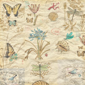 复古田园碎花图案背景