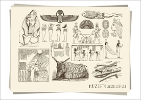 埃及元素手绘稿