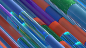 三维几何圆柱立体场景壁纸