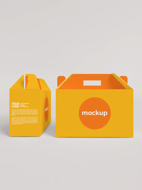 智能对象卡扣包装盒包装样机