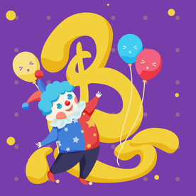 促销海报小丑愚人节