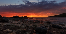 彩霞日出夕阳火烧云