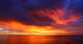 彩霞日出夕阳火烧云