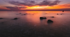 彩霞日出夕阳火烧云