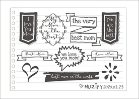 母亲节 涂鸦风格手绘