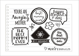 母亲节 涂鸦风格 手绘