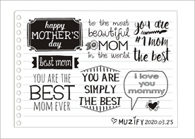 母亲节 涂鸦风格手绘