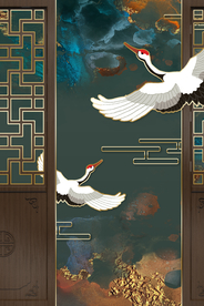 新中式背景墙装饰画