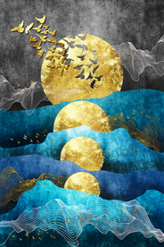 现代背景墙装饰画