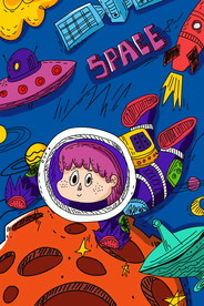 蒸汽波科技插画图片