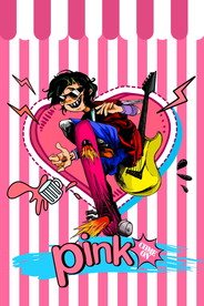 蒸汽波桃心音乐男子插画