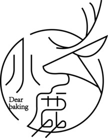 小鹿线稿标志奶茶文艺勋章设计