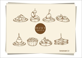 8款入点心手绘稿