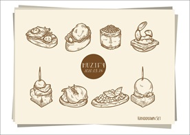 8款入点心手绘稿