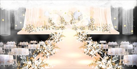 浅香槟色主题婚礼图片