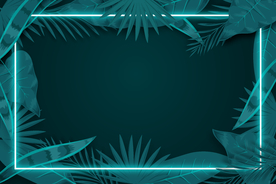 霓虹灯叶子背景