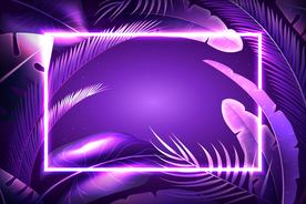 霓虹灯叶子背景