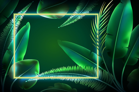 霓虹灯叶子背景