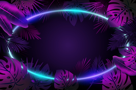 霓虹灯叶子背景
