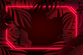 霓虹灯叶子背景