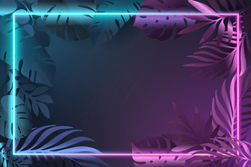 霓虹灯叶子背景