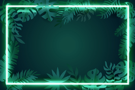 霓虹灯叶子背景