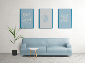 三幅 挂画样机 海报样机