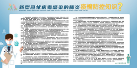 预防新型冠状展板