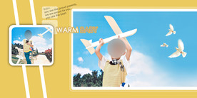 儿童相册模板 黄色背景