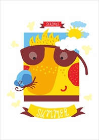 小清新涂鸦卡通插画