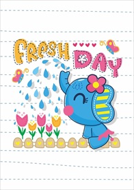 小清新涂鸦卡通插画