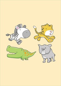 小清新涂鸦卡通插画