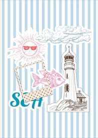 小清新涂鸦卡通插画