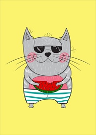 小清新涂鸦卡通插画