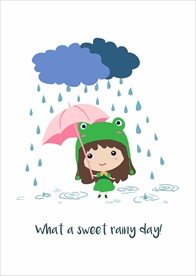 小清新涂鸦卡通插画