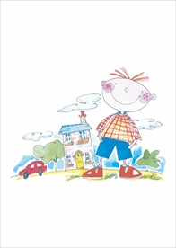 小清新涂鸦卡通插画