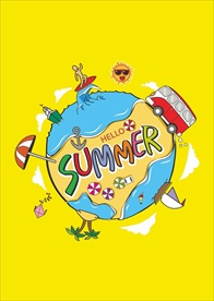 小清新涂鸦卡通插画