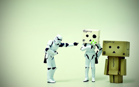 纸盒人盒子人萌宠图片