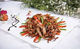 虫草花炒牛柳