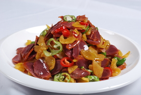 脆皮萝卜拌鸭胗