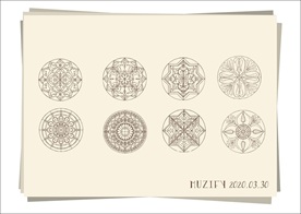 8款入圆形对称图案