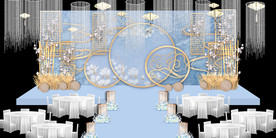 水墨新中国风婚礼设计背景