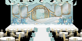 水墨新中国风婚礼设计背景